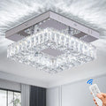 K9 Crystal 3-Color Changeable LED Ceiling Light Modern Home Kitchen Bar Chandelier AC for Small Spaces-Bedroom/Kitchen Ceiling