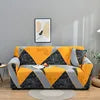 Geometric Printed 3-Seater Anti-Wrinkle Sofa Slipcover Waterproof Polyester Furniture Protective Cover for Pets