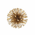 HMS 5\" Luxury Gold Metal Abstract Hand Painted Aluminium Sculpture Wall Home Decoration for Wedding Art Style Featuring Plant