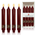 9 Inch Pillar Candle Candlesticks Unscented Dripless Red Tapered Candle Set for Halloween Thanksgiving Home Decor, 4 Pack