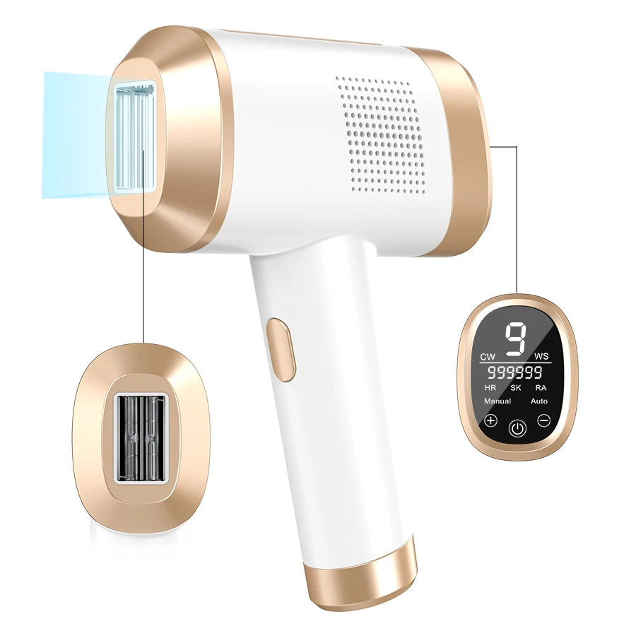 PAKISS New 9-Level Laser Epilation Portable IPL Hair Removal Machine Home Use Epilator FY-B516 1-Year Warranty