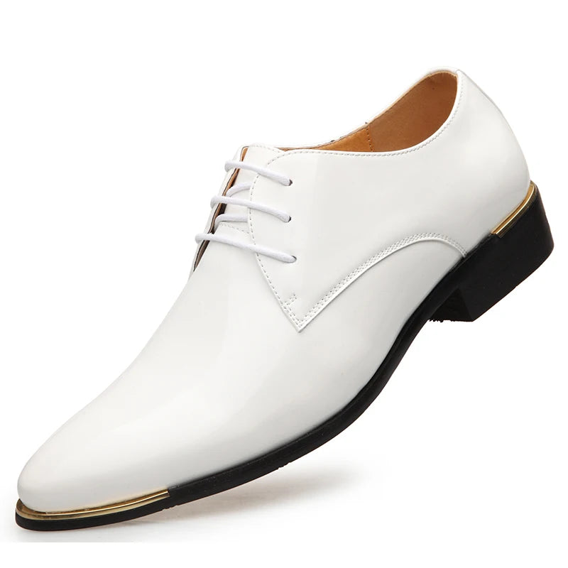 Patent Leather Men Dress Shoes 2021 New Brand Men's Business Shoes Italian Style Fashion Men Wedding Shoes Male Footwear 38-47