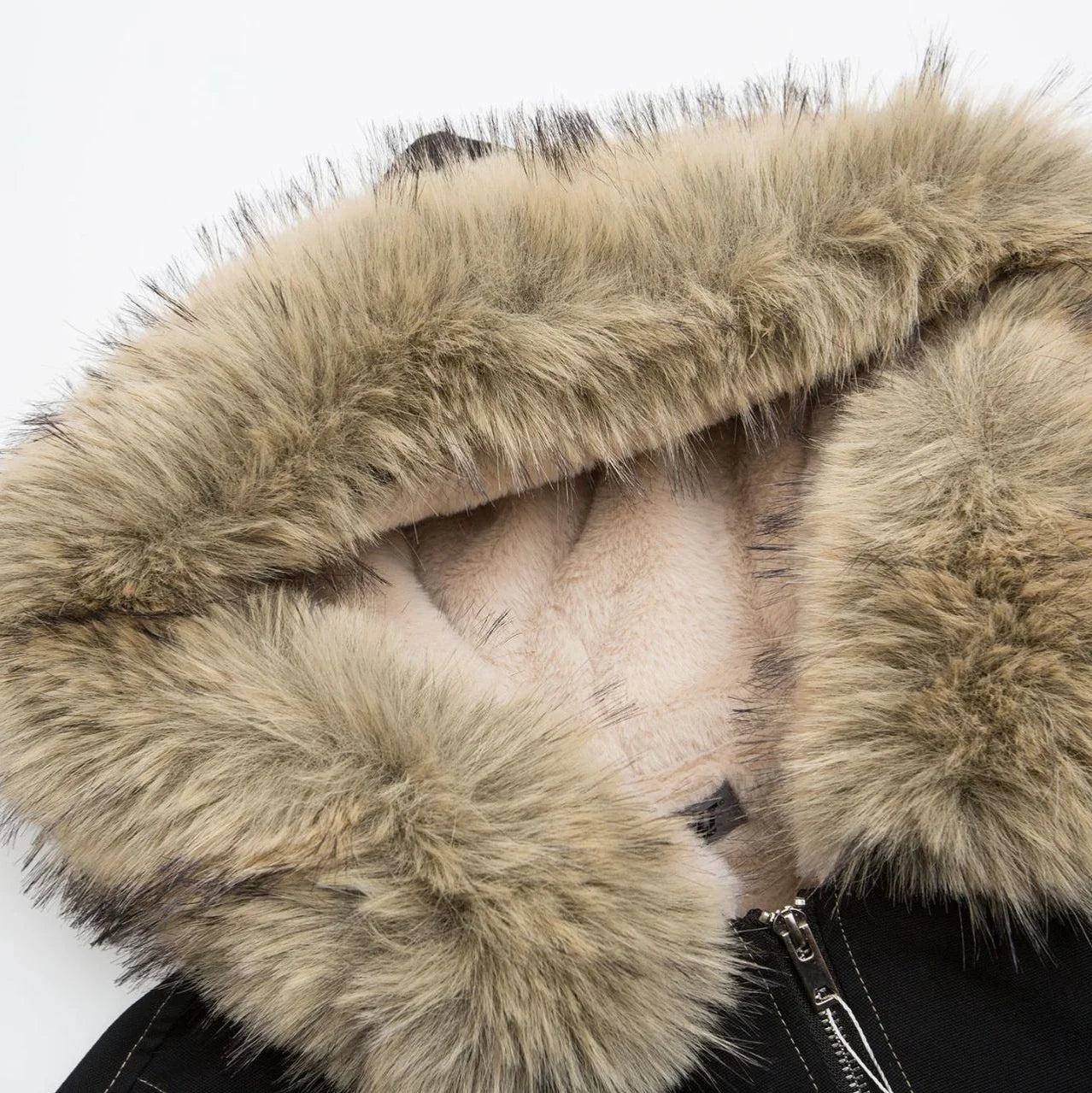 2025 Winter Unisex Trendy Brand Jacket Thick Cotton Digital Fleece Lining Fur Collar 100% Cotton New Arrival