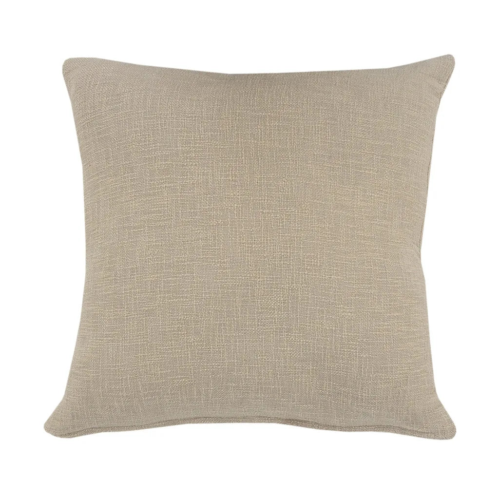 HMS Set of Two Taupe and Brown Diamond Cotton Throw Pillow with Fringes Decorative & Stylish for Home or Office