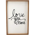 Parisloft Love You More Wooden Wall Sign 12.3x19'' Rustic Farmhouse Decor Wedding Home Decoration