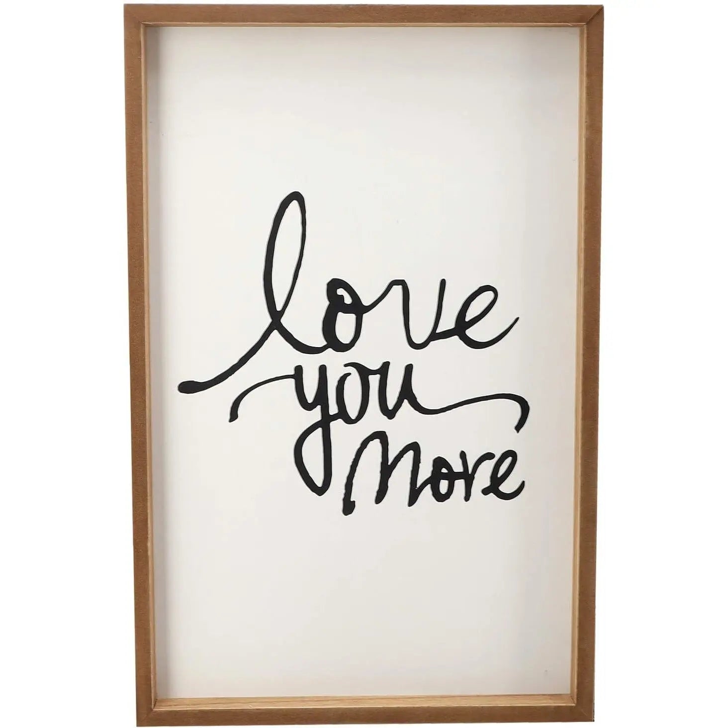 Parisloft Love You More Wooden Wall Sign 12.3x19'' Rustic Farmhouse Decor Wedding Home Decoration