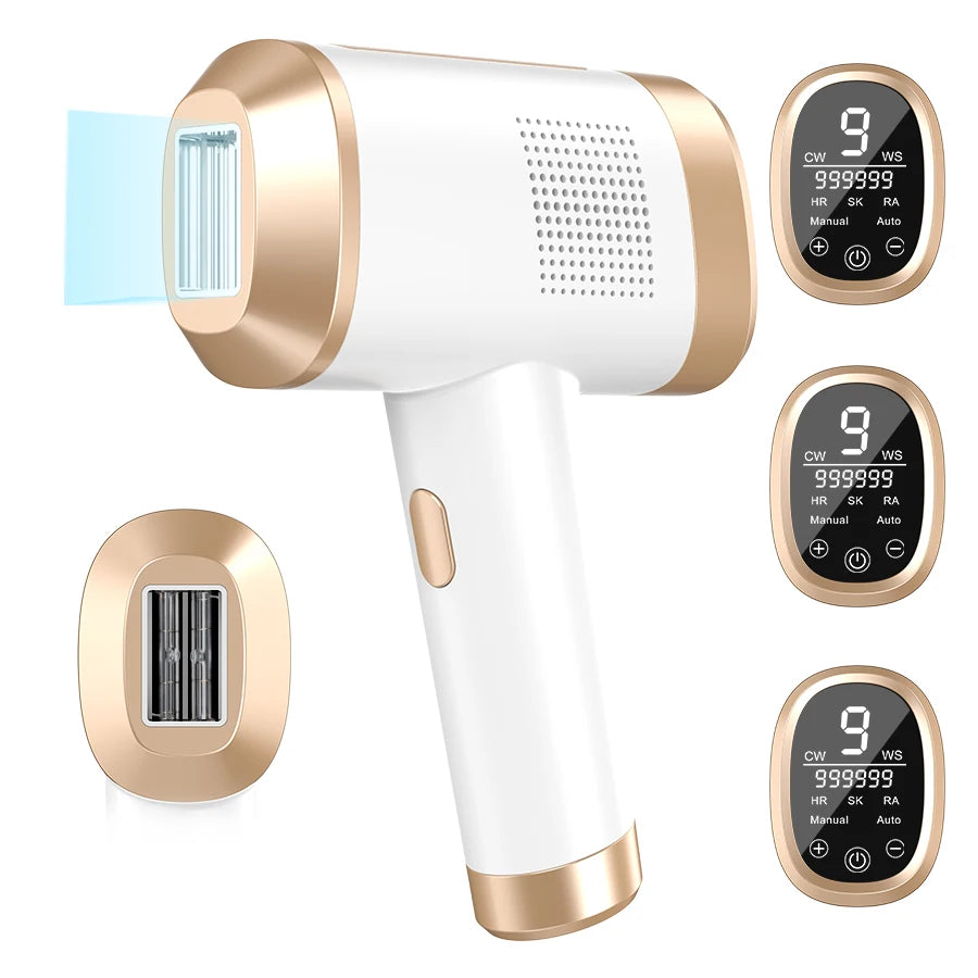 PAKISS New 9-Level Laser Epilation Portable IPL Hair Removal Machine Home Use Epilator FY-B516 1-Year Warranty