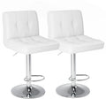 Modern Square Cushion Bar Stool with Backrest PU and Fabric Material for Kitchen Home Bar Hotel Dining and Party Use
