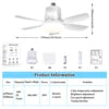 Ceiling Led Fan Light Moving Head Intelligent Dimming E27 Fan Bulb Home Decor 360 Rotating Remote Control Modern Ceiling Fan