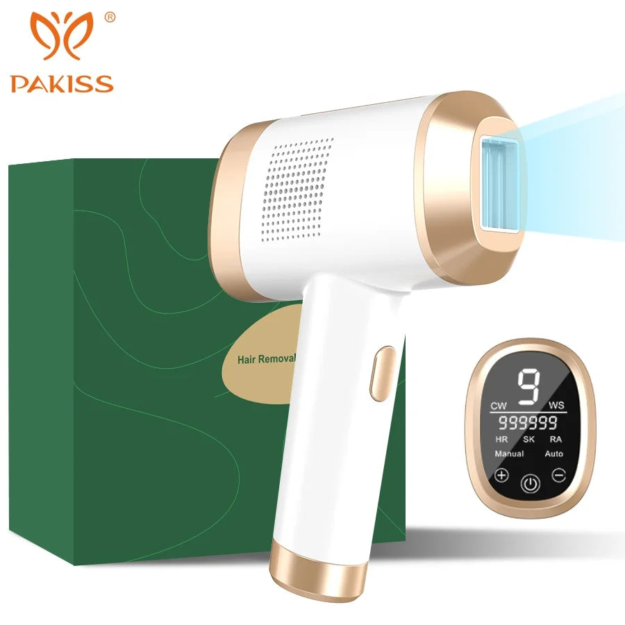 PAKISS New 9-Level Laser Epilation Portable IPL Hair Removal Machine Home Use Epilator FY-B516 1-Year Warranty