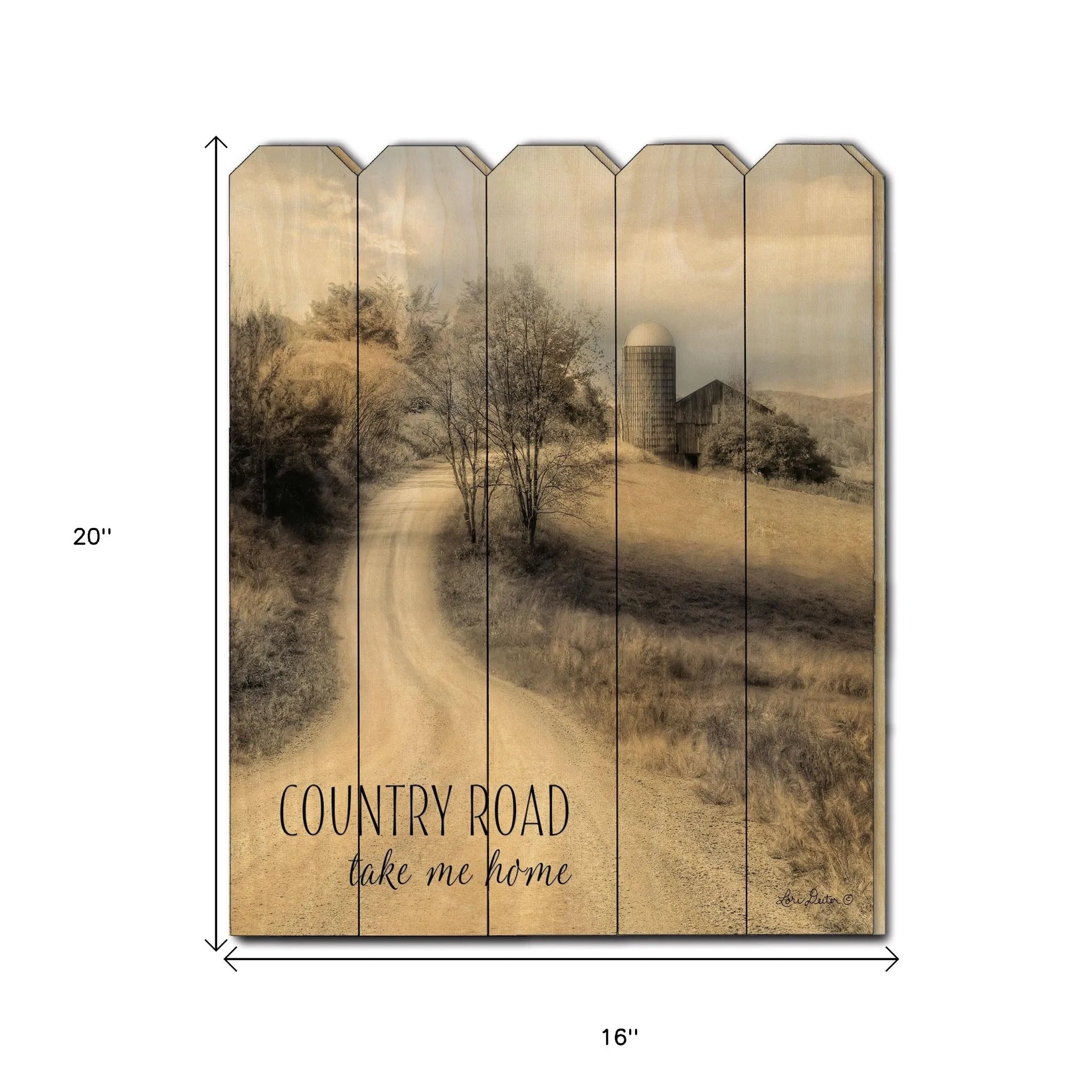 HMS Country Road Take Me Home Unframed Wall Art Print for Home Decor