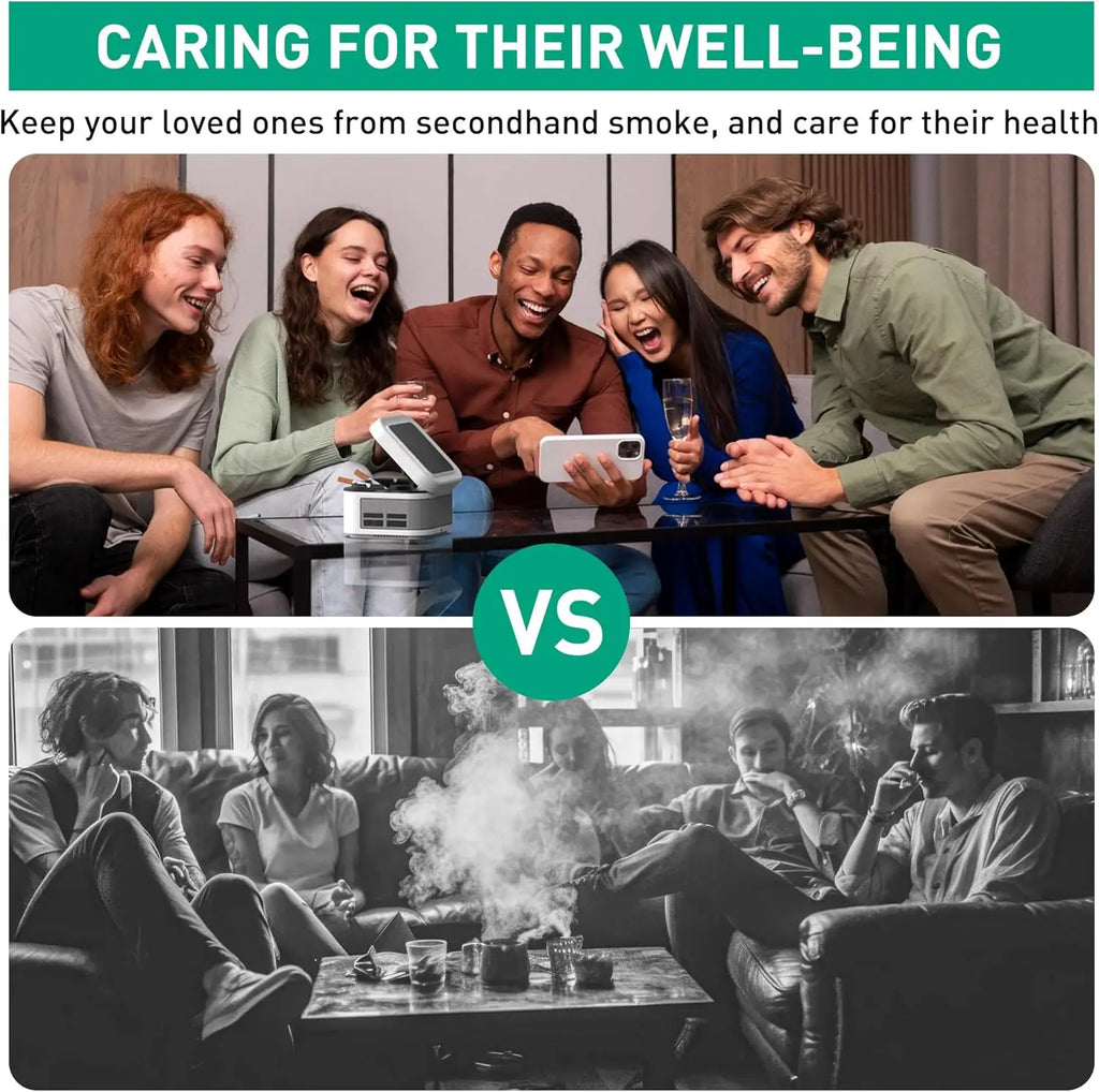 Free Shipping Air Purifier Multifunctional Smokeless Ashtray for Cigarette Smoker, HEPA Filter Smoke Ashtray for Home Office