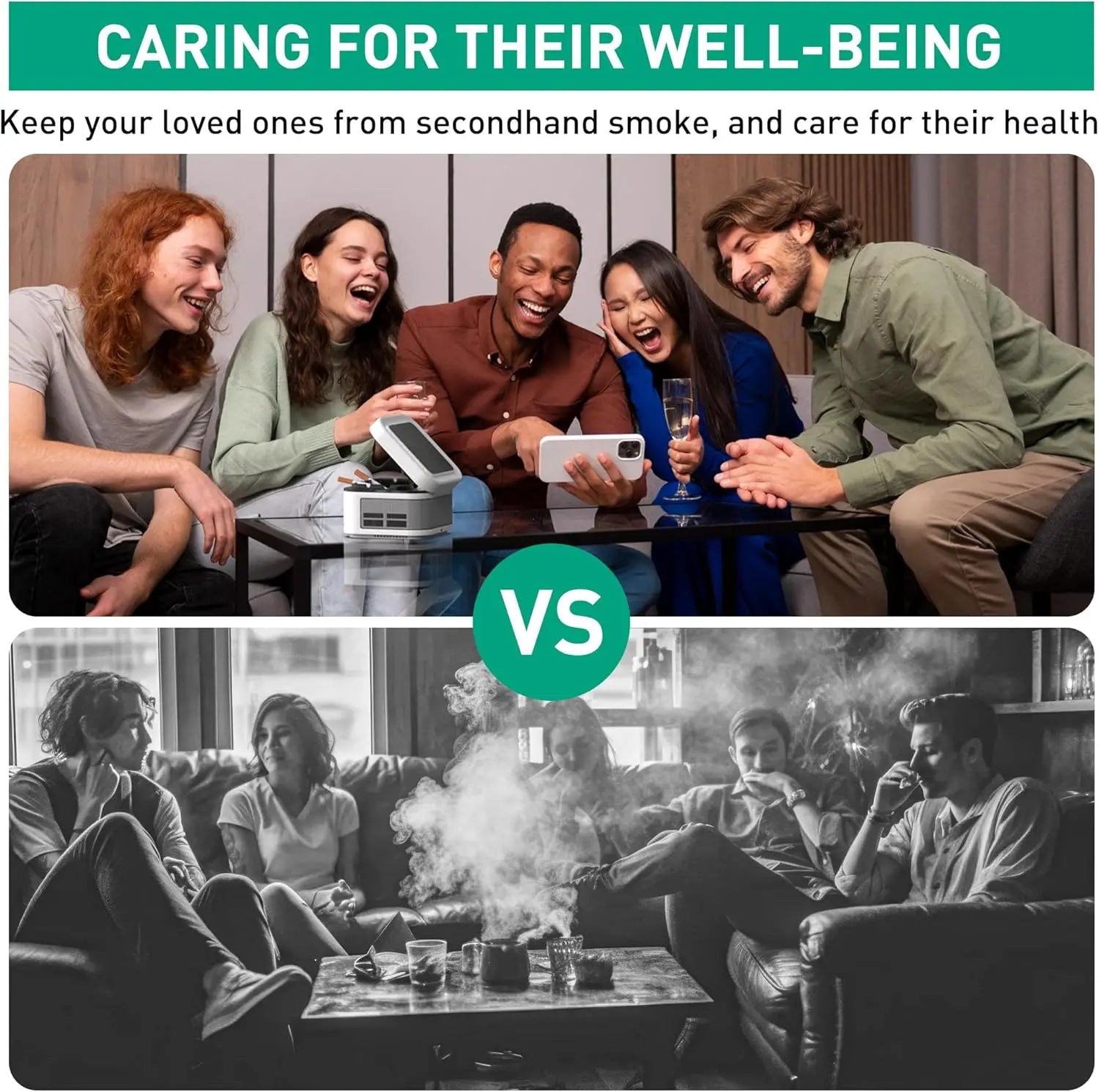 Free Shipping Air Purifier Multifunctional Smokeless Ashtray for Cigarette Smoker, HEPA Filter Smoke Ashtray for Home Office