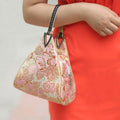 Vintage Palace Flowers Bag Triangle Top Handle Fashion Bags Chic Lady Bag Fringe Tote Women's Handbags Purses Zipper