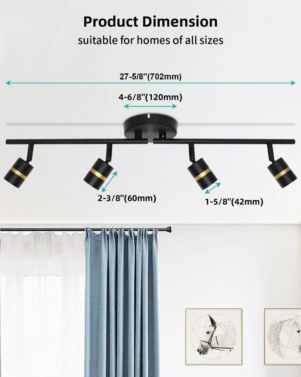 Spot Light Ceiling Lighting E26 Rotatable Head Decorative Track Lights for Shop Office Home
