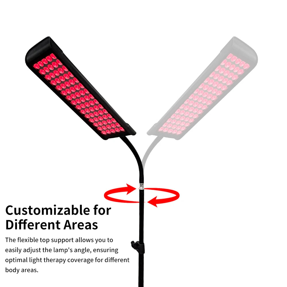 Red Infrared Light Therapy Lamp with Stand 660nm 850nm LED Light Therapy Device for Face Knee Body Care at Home Local Stock