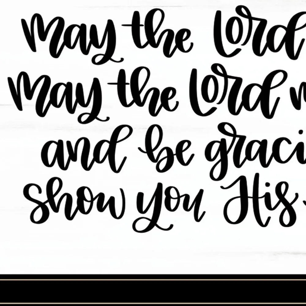 HMS 2 Black Framed Wall Art-May the Lord Bless You and Keep You Inspirational Print for Home Decor