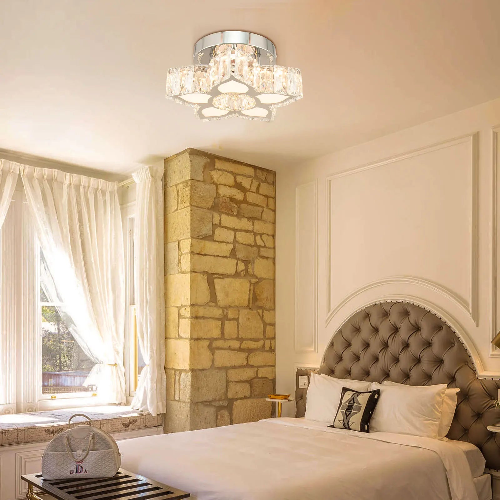 Modern Luxury Ceiling Chandelier for High Ceilings Small Size Home Decor Lighting Solution for Villas