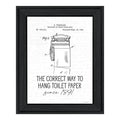HMS Black Framed Print Bathroom Wall Art Correct Way to Hang Toilet Paper Home Decor