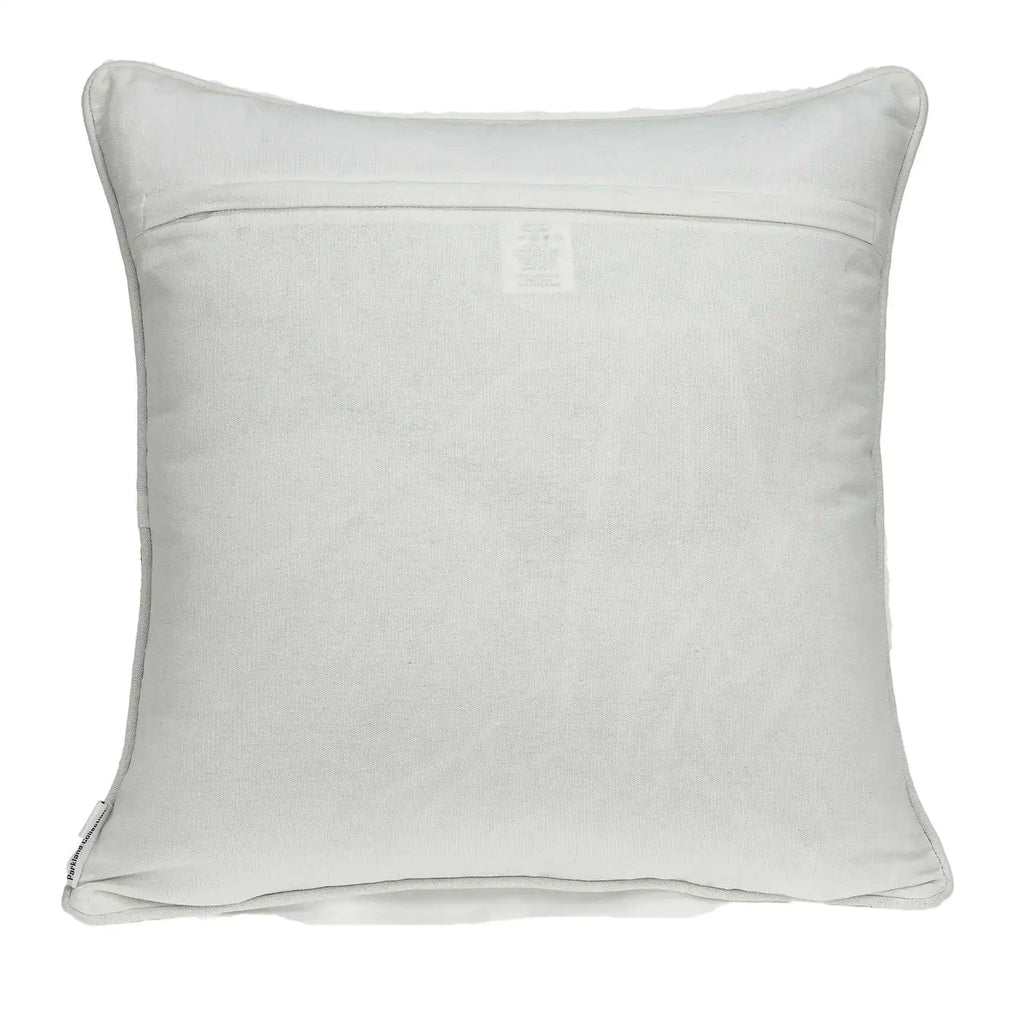 HMS 20\" Gray and Orange Braided Cotton Throw Pillow Decorative & Stylish Pillow for Home Decor