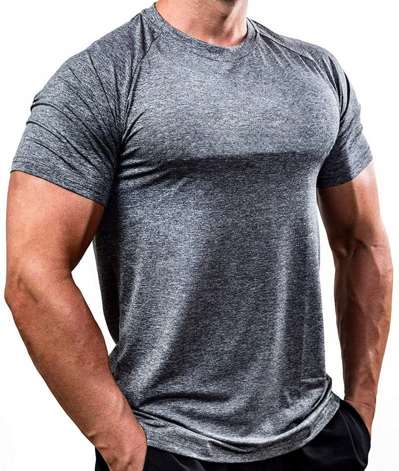 Sports Training Clothes Fitness Clothes Men's Fast Dry Breathable Sports Running High Elastic Tights Short Sleeves