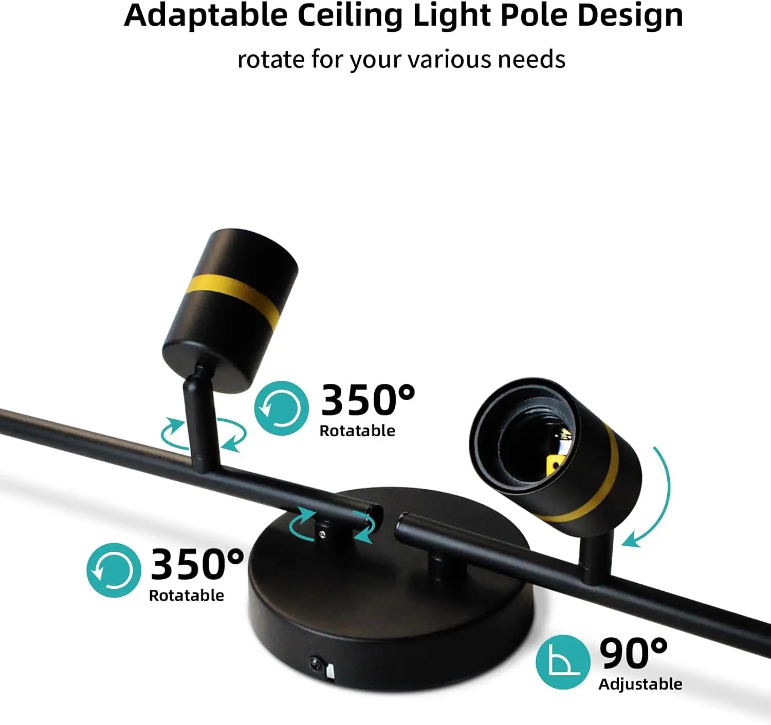 Spot Light Ceiling Lighting E26 Rotatable Head Decorative Track Lights for Shop Office Home