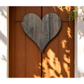 HMS 18\" Weathered Gray Reclaimed Wood Heart Wall Decor Stylish Home Decorative Piece