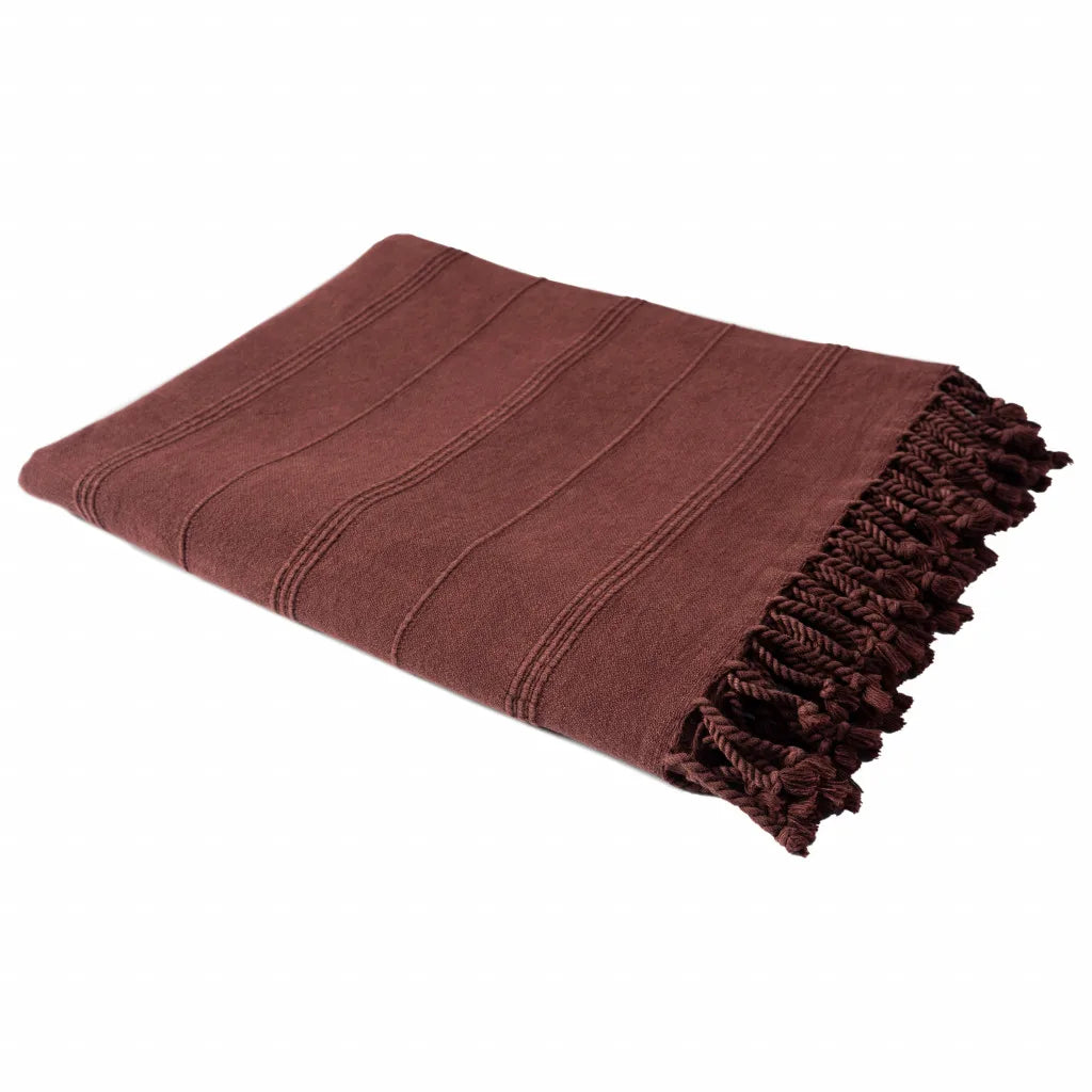 HMS Luxury Green Woven Cotton Blanket Modern Striped Super Soft Comfortable for Bed Sofa Home Decorative Knitted Technique