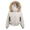 2025 Winter Unisex Trendy Brand Jacket Thick Cotton Digital Fleece Lining Fur Collar 100% Cotton New Arrival