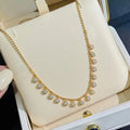 New S925 Silver Tassel Bubble Women's Pendant Necklace, Niche, Light Luxury, Exquisite, High-quality Wedding Jewelry