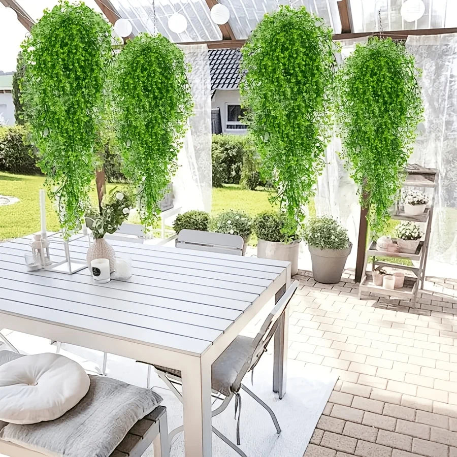 3pcs Golden Artificial Flowers 3pcs Golden Artificial Fake Flowers, Wall Mounted Hanging Home Decoration | Simulated Willows