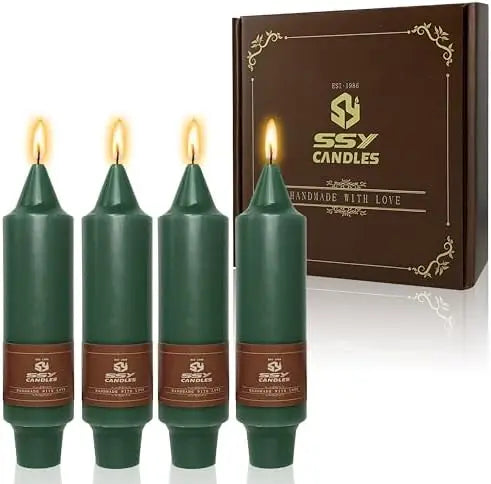 Ivory Taper Candles 9 Inch 4 Pack Fat Candle Taper Candles Smokeless Unscented Tall Candlesticks Home Decor Weddings