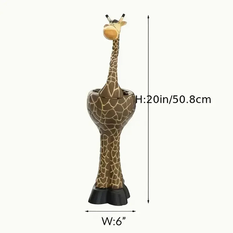Enchanting Giraffe Flower Pot - Resin Garden Decoration, Suitable for Indoor/outdoor Gardens, Courtyards, and Home Decor