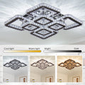 Multi-color Square Restaurant Ceiling Light Modern K9 Crystal LED Ceiling Light Chandelier for Home