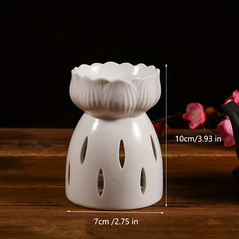 1 Set Ceramic Candle Burner and Essential Oil Diffuser, Suitable for Home Decoration and Gifts,Christmas and Warm Family Present