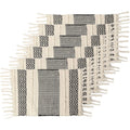 TD Disposable Traditional Artisan Hand-Woven Linen Table Mat Luxury Striped Design Custom Logo Home Use Exquisite Artisan Work