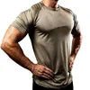 Custom Gym T-shirts Gym Compression Tshirt Breathable Raglan Sleeve Shirts With logo