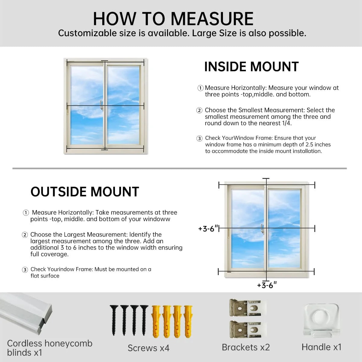Blackout Cordless Cellular Shades Pull Down Honeycomb Blinds  Custom Side Window Treatment for Home Office Living Room