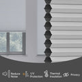 Blackout Cordless Cellular Shades Pull Down Honeycomb Blinds  Custom Side Window Treatment for Home Office Living Room