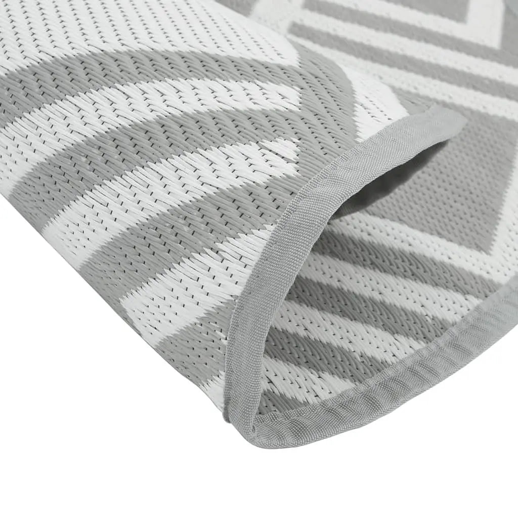 W2B VidaXL Reversible Outdoor Carpet Grey Polypropylene 47.2\" Waterproof for Home Office Patio Travel for Hallway Use