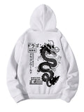 Mens Hoodies Graphic Print Long Sleeve Drawstring Pullover Hoodies Sweatshirt with Pocket Trendy White Medium
