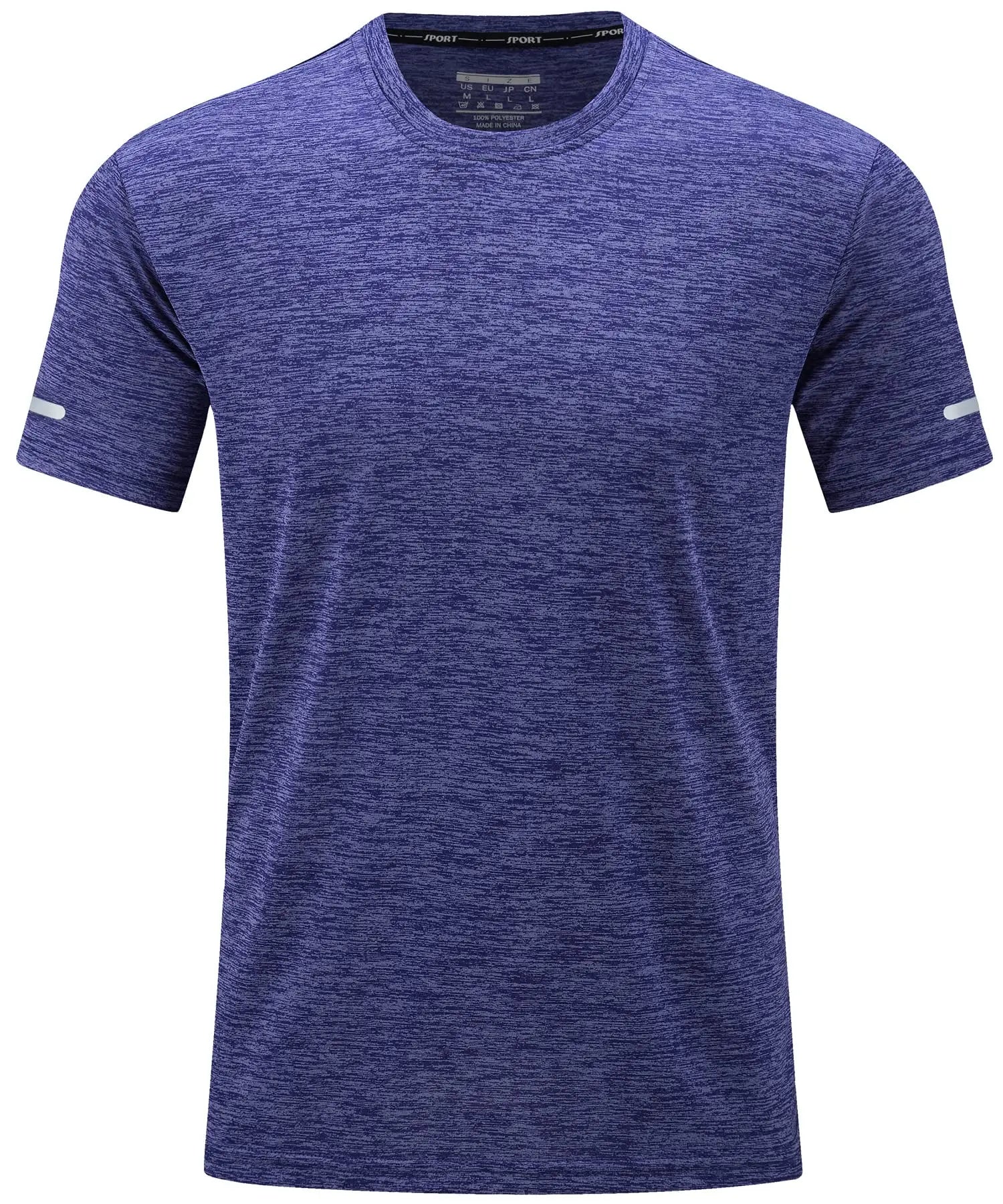 TACVASEN Quick Dry Summer T-shirts Mens Running Jogging T-shirts Crew Neck Athlete Sports Gym Fitness Pullover Reflective Shirts