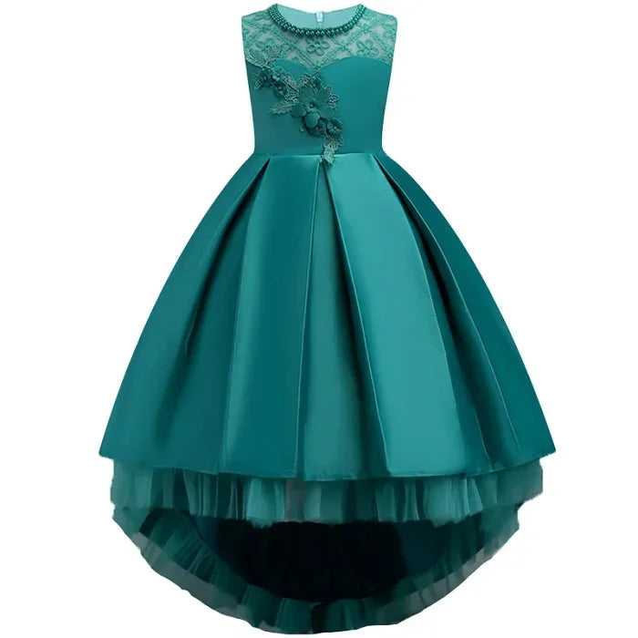 Children's Dress Princess  Embroidered Girl's Lace Flower Girl Trailing Ball Gown flower girl dresses vestidos para niñas