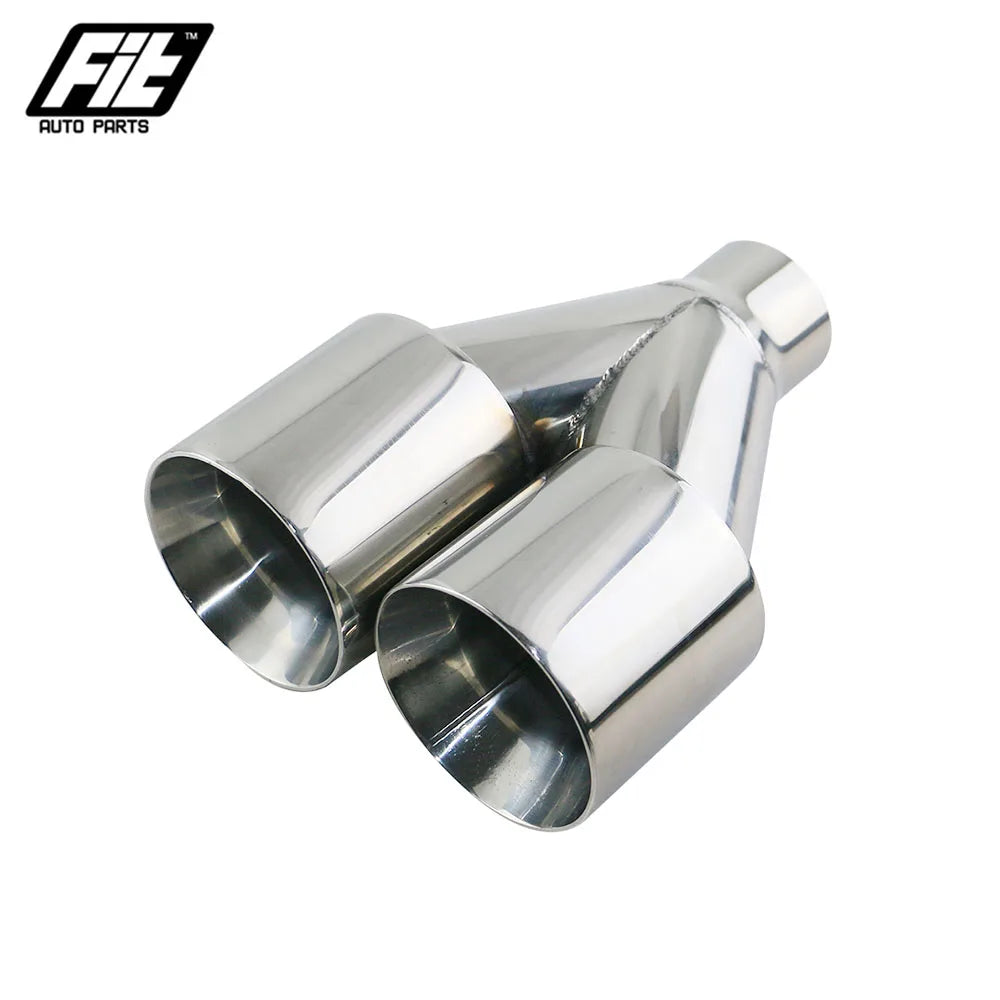 Universal Modify Exhaust Y Pipe tip 2.5 inch to 4 inch Stainless Steel muffler tailpipe Auto Accessory