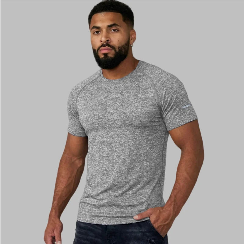 Men Compression Running T Shirt Fitness Tight Short Sleeve Tshirt Training Jogging Shirts Gym Sportswear Quick Dry Men's T shirt