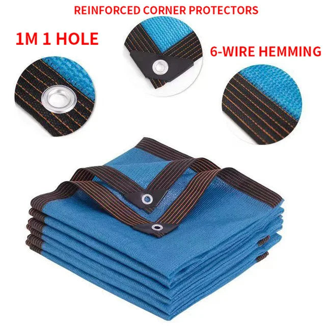 4x6m  12-pin Sunshade Net Anti-ultraviolet Awning Plant Cover Net for Outdoor Garden Courtyard Swimming Pool Balcony Shade Cloth