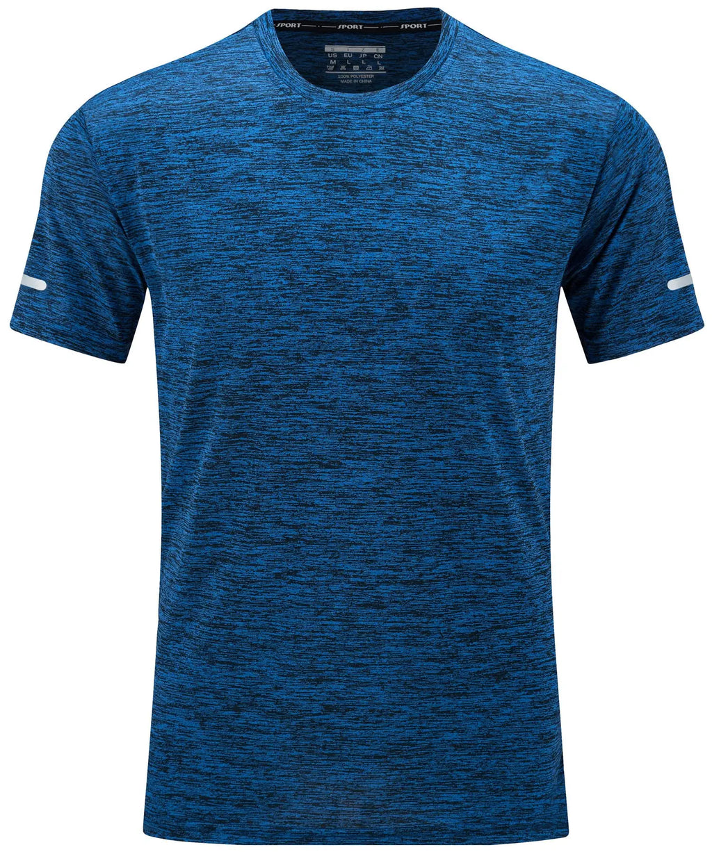 TACVASEN Quick Dry Summer T-shirts Mens Running Jogging T-shirts Crew Neck Athlete Sports Gym Fitness Pullover Reflective Shirts