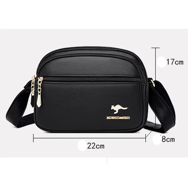 Women Bag Ladies Brand Quality PU Leather Shoulder Bags Designer New Simple Messenger Crossbody Multi-pocket Purses Mobile Phone