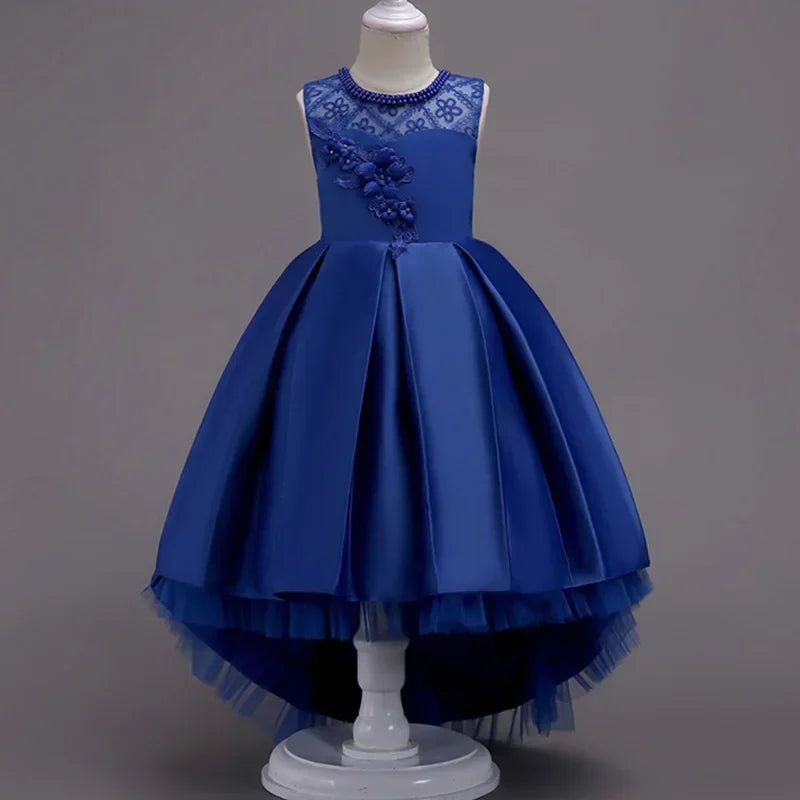 Children's Dress Princess  Embroidered Girl's Lace Flower Girl Trailing Ball Gown flower girl dresses vestidos para niñas