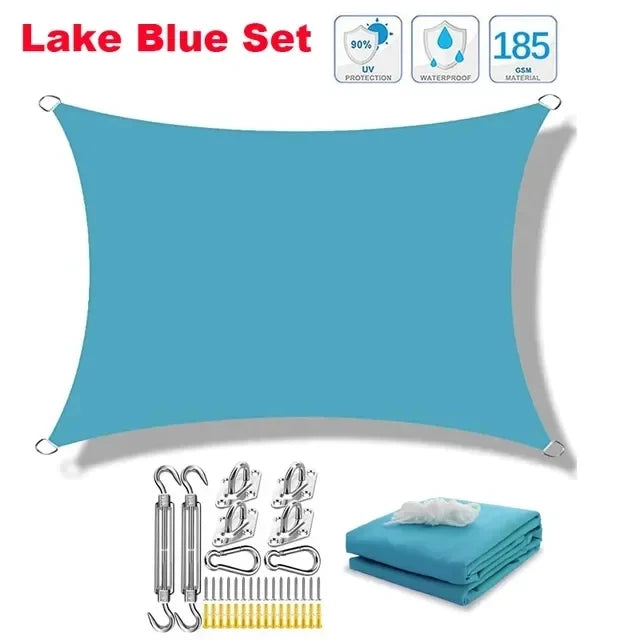 Waterproof Large Sun Shelter Sunshade Protection Outdoor Canopy Garden Patio Pool Shade Sail Awning Camping Shade ﻿